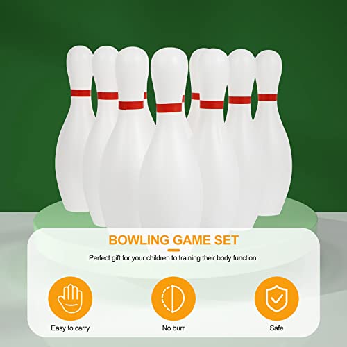 Kisangel 12-Piece Kids Bowling Set, Toddler Indoor Outdoor Plastic Sports Game with 10 Pins and 2 Balls, Lightweight Educational Activity Toy for Boys & Girls Ages 3+