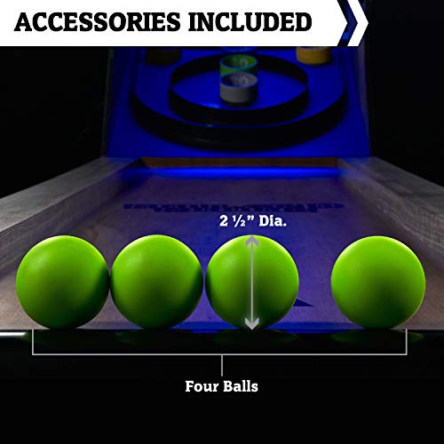 Hall of Games Roll & Score Multiple Styles Arcade Game Collection, Durable & Stylish Designs with Game Balls, Perfect for Family Game Rooms - style: Updated Version - 108"(Brown & Blue)