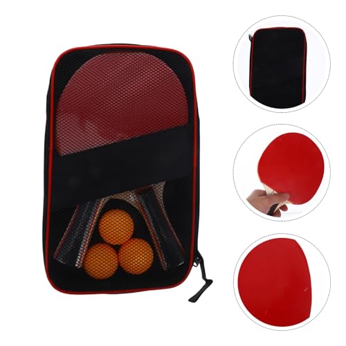 CALLARON Table Tennis Kit Set with Lightweight Wood Paddles and Portable Balls Non-Skid Training Rackets for Indoor and Outdoor Table Tennis Games