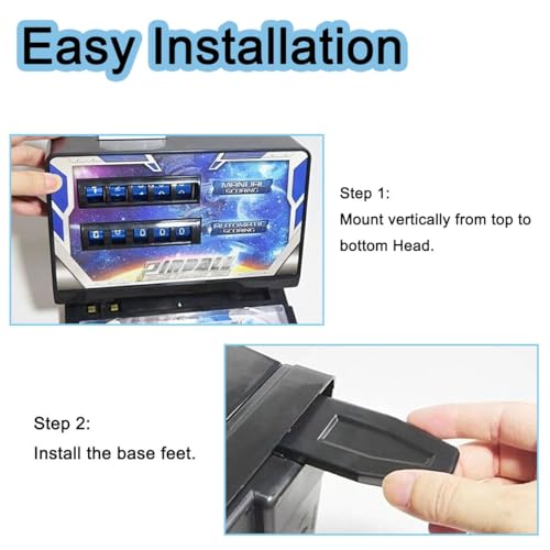 Desktop Pinball Machine Shooting Toy, Arcade Electronic Pinball Game, Cool Retro Tabletop Machine for Kids, Christmas Pinball Gifts with Scoreboard for Friends Boys Girls