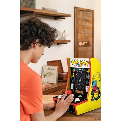 Arcade1Up Pac-Man Countercade Countertop Arcade Machine with 3 Retro Games, 7" LCD Screen and Full Size Real Feel Joysticks and Buttons - style: Pac-Man