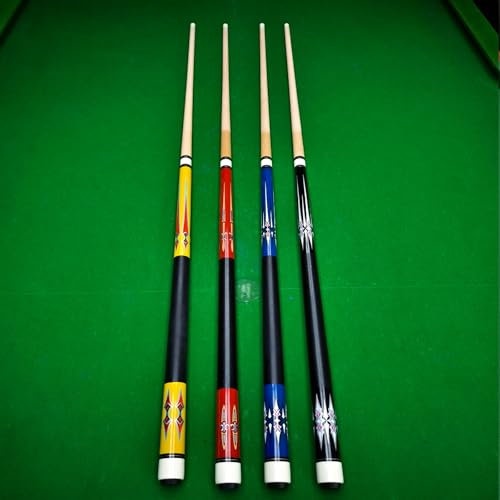 HMQQ 58 Inch Pool Cue Sticks Set, 2/4/6 Pack 20 oz 2-Piece Billiard Cues with 13mm Leather Tips, Matching House Cue Set for Adults, Home Tables, Bars & Group Play - size: Set of 4