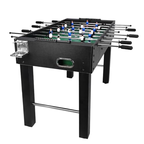 Generic 47Inch Wood Soccer Table Large Foosball Gaming Table for Adults Kids Heavy-Duty Football Arcade Competition Sized Foosball Desk for Family Night/Game Room/Party