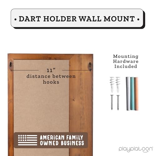 Play Platoon Dart Scoreboard & Darts Holder Wall Mount - Wood Score Board, Professional Darts Accessories, Dart Holder - size: 20 x 12 inch, style: Chalkboard