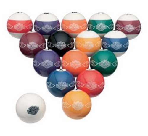 Harley-Davidson Bar & Shield Flames Billiard Ball Set HDL-10167