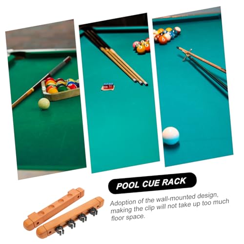 Outanaya Pcs Wall Mount Cue Rack Pool Stick Rack Wooden Billiard Cue Holder Wall-mounted for Billiards