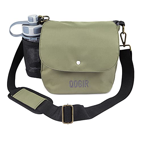 QOGIR Lightweight Disc Golf Bag: Durable Disc Golf Bag with 8+ Disc Capacity, Introductory Discs Golf Bag, Holds Water Bottle and Accessories, Great for Beginners - color: Green