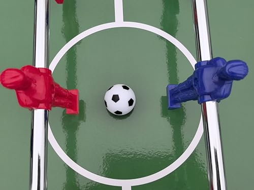 4ft Foosball Table: Compact Size for Small Spaces & Easy Assembly - Modern Red/Black Design for Adults & Teens in Apartments & Game Rooms