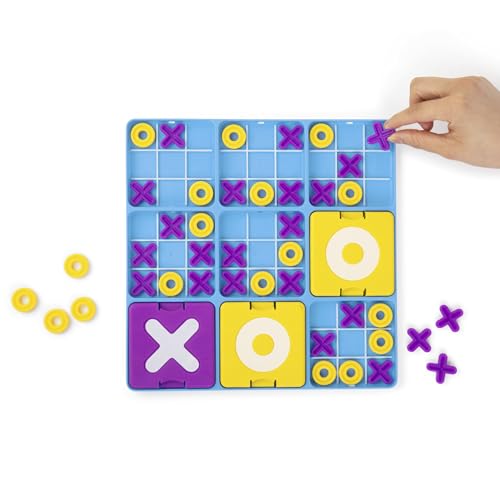 Ultimate Tic Tac Toe™ By Relatable, Exciting Board Games for Family Gatherings, Great Games for Kids, Includes 1 Board, 41 Mini X's, 40 Mini O's, 5 Large X's, 5 Large O's