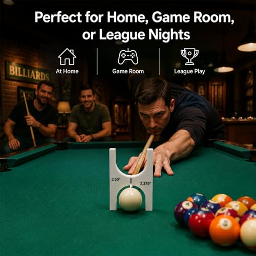 Billiard Training Tools, Pool Cue Tip Straightness Checker Alignment, Improve Stroke & Aim, for Players - color: Both