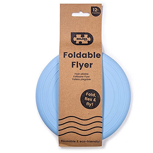 Bigjigs Toys Frisbee Flying Disc (Powder Blue) - Silicone Frisbee for Kids, Quality Flying Saucers, Beach Toys & Garden Toys, Holiday Toys for Toddlers - color: Powder Blue