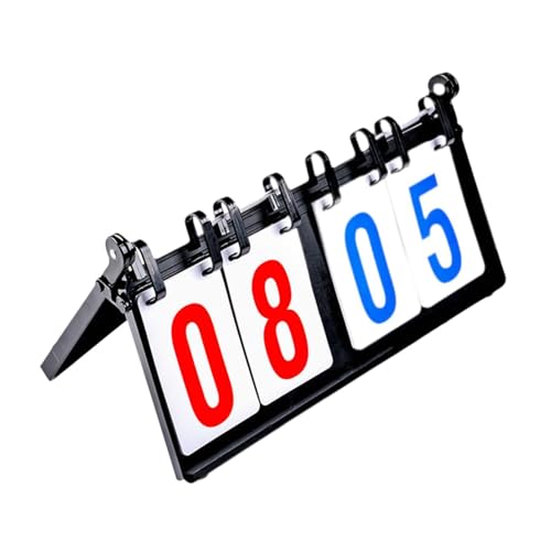 Portable Flip Scoreboard 4 Digit Tabletop Score Board for Sports Competition