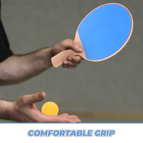Outdoor Table Tennis Bat Set Plastic Elastic Pong Paddle with Bright Balls Table Tennis Equipment for Competitive and Recreational Play