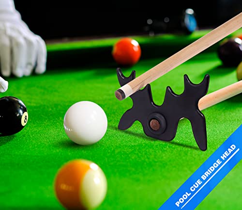 GSE Games & Sports Expert Black Plastic Slip-On Bridge Portable Moosehead Bridge Head, Pool Billiard Cue Bridge Head, Billiard Pool Cue Accessories for Pool Table - style: 2-Pack