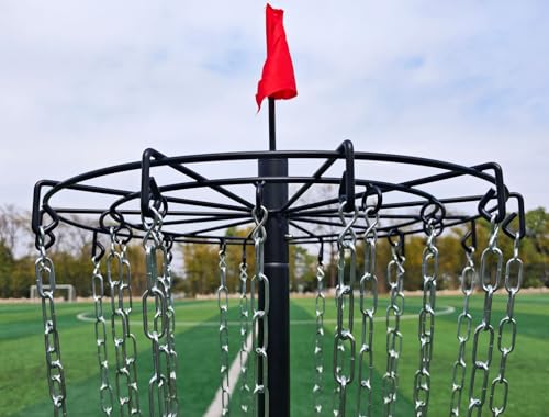 Disc Golf Basket - Portable Disc Golf Target with Heavy Duty 24-Chains Come with 6pcs Disc Golf Discs and Carry Bag, Ground Stake -Suitable for Players of All Levels - Multi Color Available - style: Basic-Black - 3 PCS