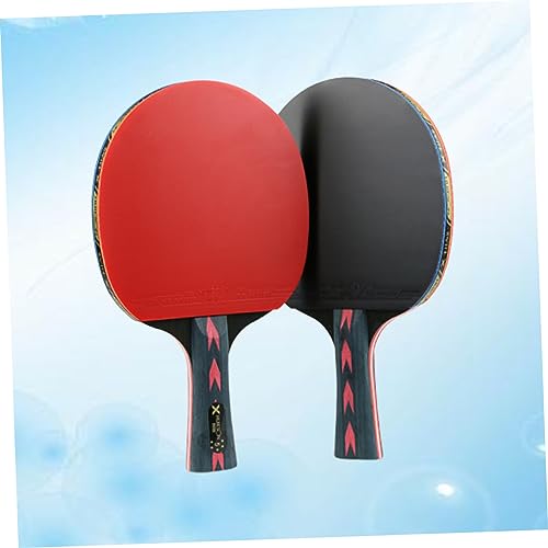 Hemoton Table Tennis Block 2pcs Butterfly Pong Paddle Double Pimples-in 5 Star Racket for Junior Players