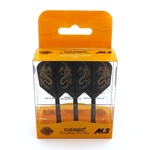 CUESOUL ROST Integrated Dart Flight and Shafts Meduim/Small/Large - color: Black Dragon, size: Size M-28mm