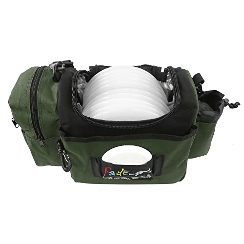 Fade Crunch Disc Golf Bag – Lightweight, Durable, and Insulated Shoulder Bag for All Skill Levels - Practice Bag - Lightweight Bag for night golf - color: Dark Green