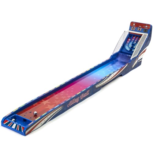 Merchant Ambassador Retro Arcade Electronic: Alley-Ball - Tabletop Game, 3' Track, Scoreboard & Sound Effects, 1-2 Players, Ages 6+