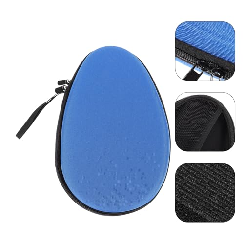 Hemoton Table Tennis Paddle Case Racket Storage Bag Eva Hard Shell Protective Cover Blue Portable Sports Fixed Bag for Ping Pong Paddle and Ball