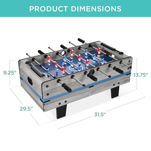 Best Choice Products Multi-Game Table Series – Interactive Game Tables for Kids with Foosball, Air Hockey, Billiards, Ping Pong & More | Childrens - color: 4-in-1 Gray