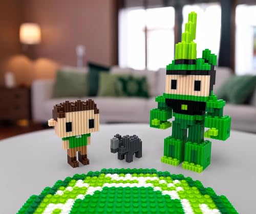 Pix Brix - Wild Kratts Toys Pixel Art Kit - Rhinoceros Creature Powers, 1344 Pieces - Patented Slide + Stack Pixel Puzzle Building Bricks, Build & Collect Wild Kratts Animals - Stem Toys, Ages 6 Plus - style: Rhinoceros Creature Powers