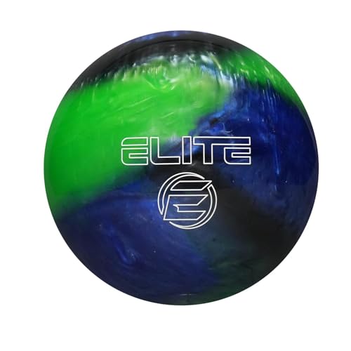 ELITE Star Polyester Bowling Ball - Customizable with Basic Drilling & Engraving Options - Great for Spare Shooting, League, Straight Bowlers - Beginner Entry Level - color: Blue/Black/Green, size: 10 lbs
