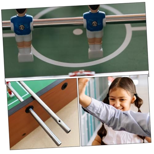 VOSAREA 3pcs Table Soccer Rods Metal Foosball Table Replacement Poles for Adults Boys and Girls Sturdy Operation Rods for Desk Soccer Machine Accessories