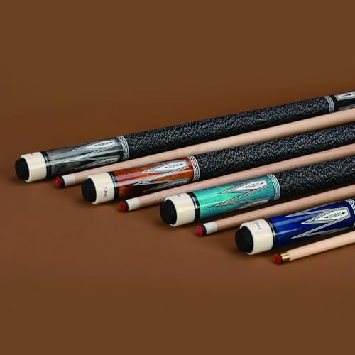 10mm11mm12mm13mm Billiard Pool Cue Stick Set, 20 oz 58 inch Canadian Maple Cue Stick Irish Linen Wrap, Cue Stick for Beginner, Commercial and Home Entertainment - color: 10mm Royal Blue with case