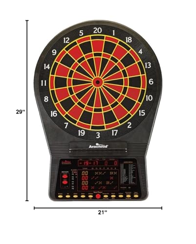 Arachnid Cricket Pro 900 Electronic Dartboard – 15.5” Regulation Size, 48 Games with 354 Variations, 8‑Player LED Scoring, Cricket X/O Display, NylonTough™ Segments