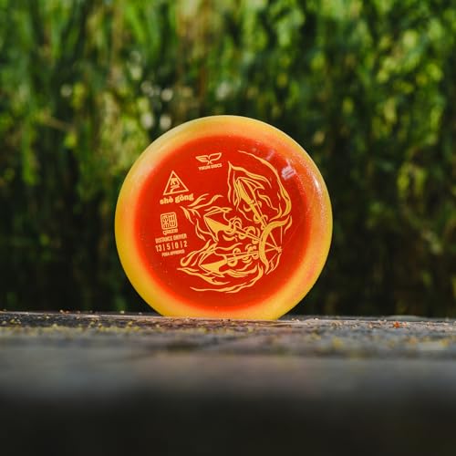 Yikun PDGA Approved Stable Distance Driver - 170-175g Professional Disc Golf Driver | Glow & Glaze Line Options | Perfect for Outdoor Games & Competition - color: orange
