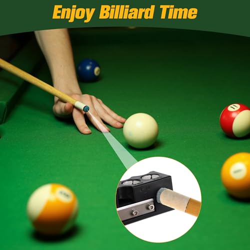 Billiards Pool cue Tips Replacement kit, Professional Pool Cue Tip Repair Kit, Portable Cue Stick Tool for Shaping and Replacing Tips, Complete Billiards Accessories