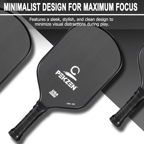 Limited Edition - PEKZEN Professional Pickleball Paddle Crafted with Japan T700 Carbon Fiber, Thermoformed Process with Minimalist Design - color: Moon White