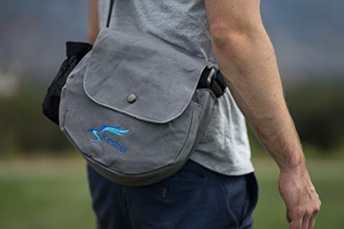 Kestrel Black Disc Golf Bag - Fits 6-10 Golf Discs + Bottle - For Beginner & Advanced Golfers - Extremely Durable Canvas - Frisbee Golf Bag - Small Sling/Shoulder Disc Golf Bag For Men & Women - color: Gray Camo