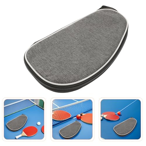KALLORY 2pcs Table Tennis Paddle Case with Hard Shell Protective Storage Bag and Ball Holder, Portable Pingpong Racket Bat Cover for Sports and Travel