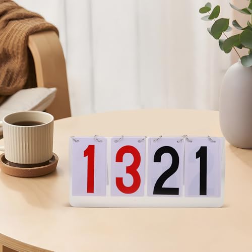 TOYANDONA Portable Tabletop Scoreboard Flipper Multi-Sports Score Keeper Flip Scoreboard for Tennis Baseball Basketball Volleyball