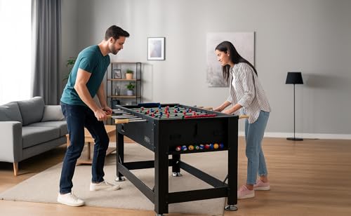 KICK Dyad 55" 2-in-1 Multi-Game Table – Foosball & Billiards/Pool Table - color: Black