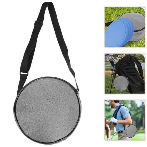 Disc Golf Bag Waterproof Lightweight Flying Disc Practice Bag with Shoulder Strap for Outdoor Golfing Accessories Gray