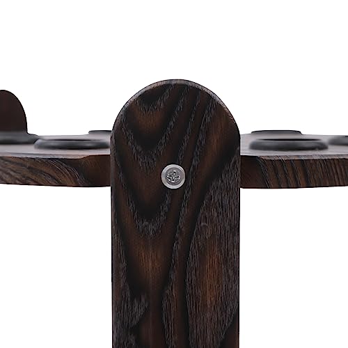 LYNICESHOP Pool Stick Holder Floor Stand, 9-Hole Billiard Rack, Wooden Billiard Cue Stand, For storing pool cues, fishing rods, golf clubs (9 HOLES ROUND) - style: 9 HOLES ROUND
