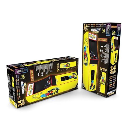 Arcade1Up PAC-Man Deluxe Arcade Machine for Home - 5 Feet Tall - 14 Classic Games