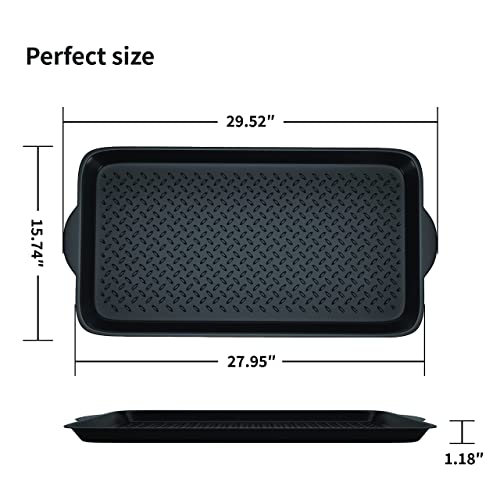 Matace 2 Pack Rubber Small Boot Tray for Entryway,Boot Mat,Shoe Tray,Shoe Mat for Indoor and Outdoor Use, 27.95"x 15.74" (Pack of 2) - size: 29.5"L x 15.7"W x 1.2"Th (Pack of 2)