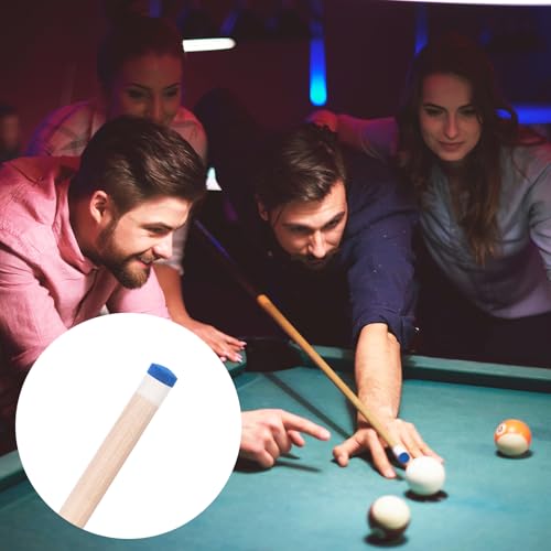 Psyqtsuary 20 Pieces Billiard Pool Cue Tips, 13/12/10/9mm, Pool Stick Replacement Tips with Storage Box for Pools Cues and Snooker, Blue, Leather