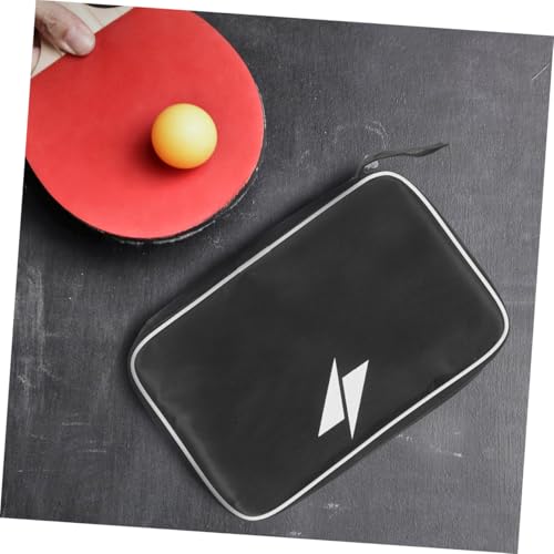 Kisangel Portable Table Tennis Paddle Bag Protective Case Scratch Zipper Storage Pouch for Paddle and Balls Lightweight Organizer