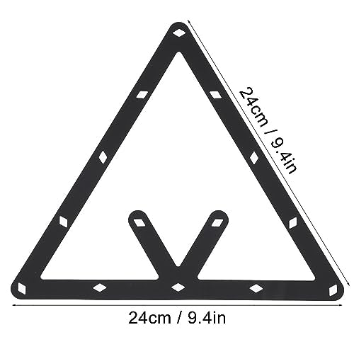 Magic Rack 8 9 10 Ball 57mm, 6Pcs Magic Pool Table Ball Holder, Film Billiards Magic Ball Rack Triangle, Black Billiard Rack Sheet for Pool Halls, Individual, 9.4x9.4in