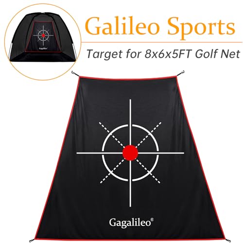 Gagalileo Golf Target Cloth: Protective Net Portable Easy Setup with S-Hooks & Ropes Indoor Outdoor Practice All Golfers Training Accuracy for Backyard Garage - size: 5.7x4.7x2.7FT