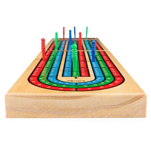 Spin Master Games, Cardinal Classics, Solid Wood Cribbage, Folding Board & Playing Cards, Cribbage for Beginners & Experts, for Adults & Kids, 2 Players, for Ages 8 & Up - style: Mancala