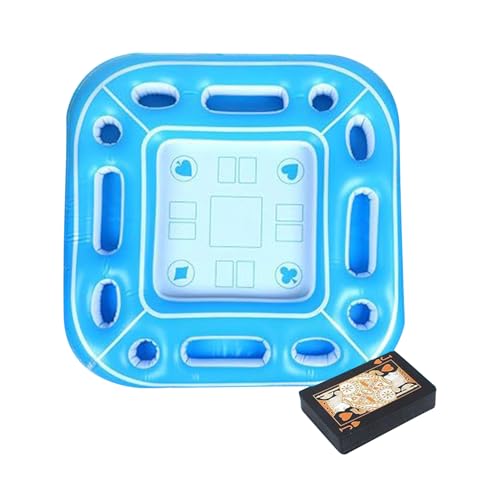 Floating Card Table for Pool, Inflatable Board Games Table, 39.4 inches, Waterproof Portable Desk, Fun Outdoor Activity, Kids Entertainment, Vacation , Beach Accessory