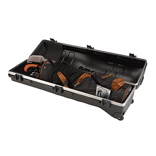SKB Staff ATA Hard Shell Plastic Golf Travel Case for Cart Bags with 2 Wheels - Heavy-Duty Rolling Club and Driver Carrier for Airline Transport, Impact-Resistant with TSA Locking Latches - size: Large