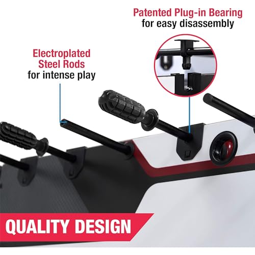 MD Sports Combination Games Multiple Styles Arcade Collection, Billiards, Ping Pong, Hockey, Basketball and Foosball Combination Kit Comes with All The Basics - style: 48 In. Swivel (2-in-1)