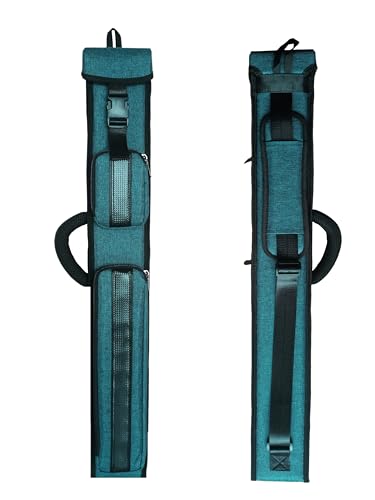 Champion 2X2,2X3,3X4 Nylon/Leatherette Billiard Pool Cue Stick Hard Case - color: Teal Green, size: 3X4 pool case